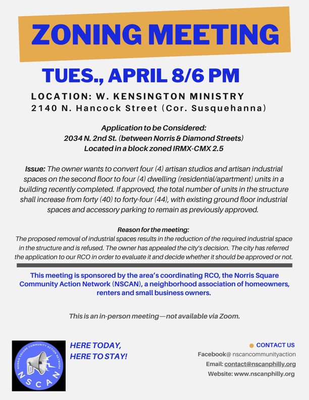 April Zoning Meeting